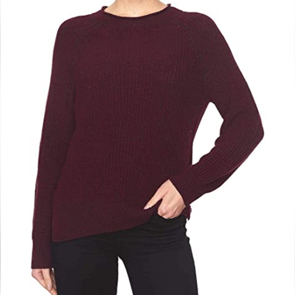 New Ellen Tracy Cotton/Acrylic Burgundy Sweater Women’s M